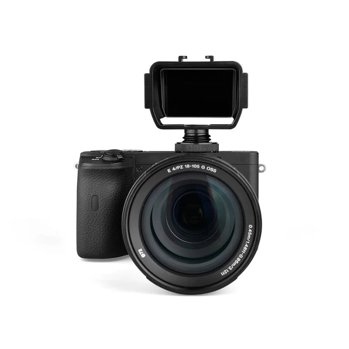 YELANGU A74 Vlog Selfie Flip Screen Cold Shoe Bracket Reverse Mirror Microphone Mount for Mirrorless Camera - 6
