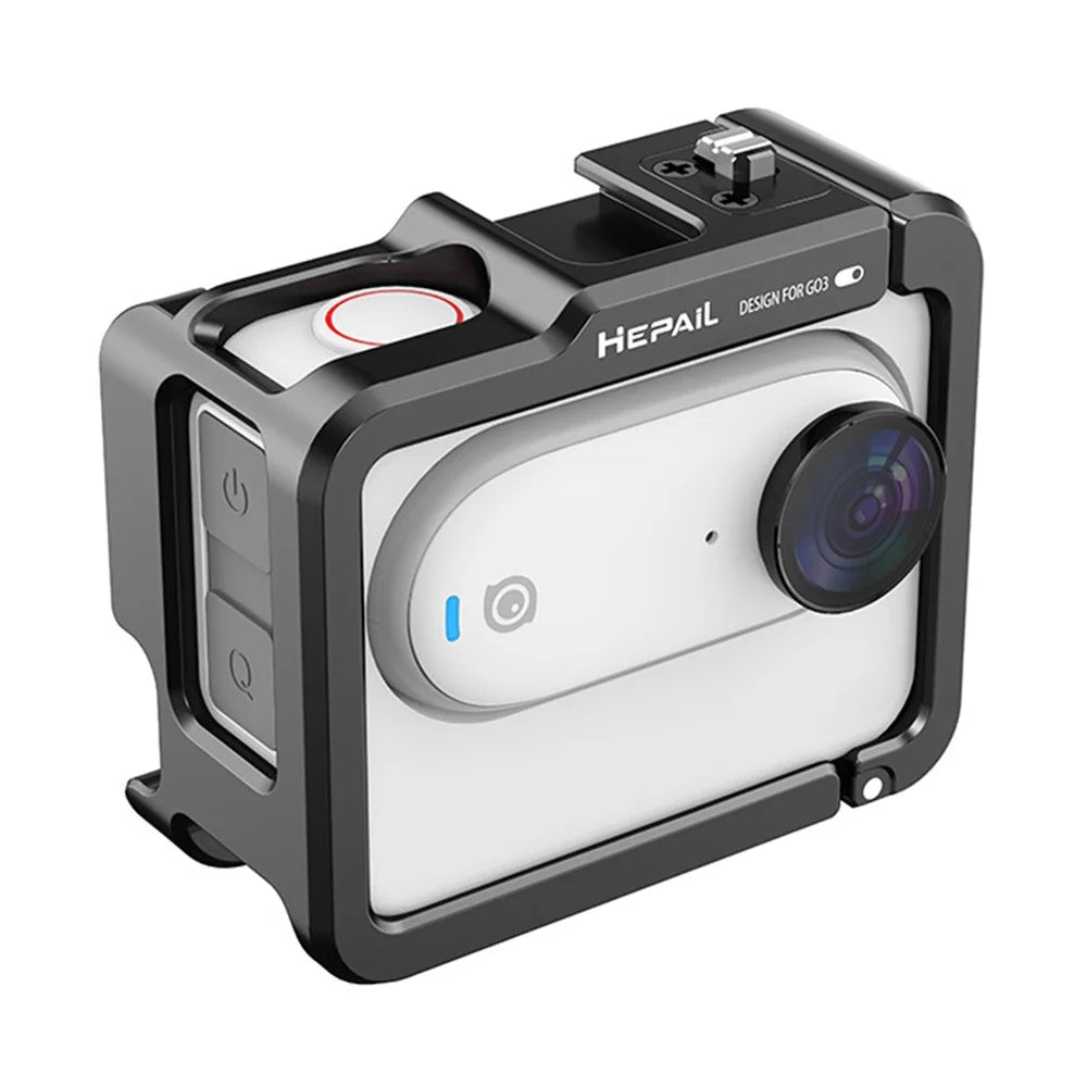 HEPAIL C-GO3 For Insta360 GO 3 Horizontal Vertical Protective Frame Aluminum Alloy Camera Cage - 3