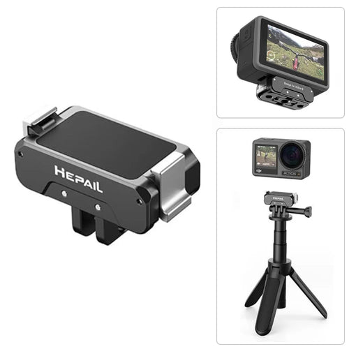 HEPAIL AC-17 For DJI Osmo Action 4 / Action 3 Sports Camera Magnetic Quick Release Base - 1