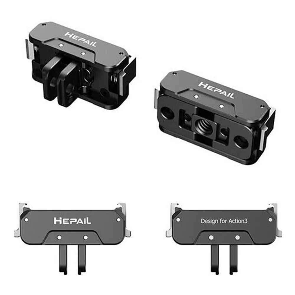 HEPAIL AC-17 For DJI Osmo Action 4 / Action 3 Sports Camera Magnetic Quick Release Base - 2