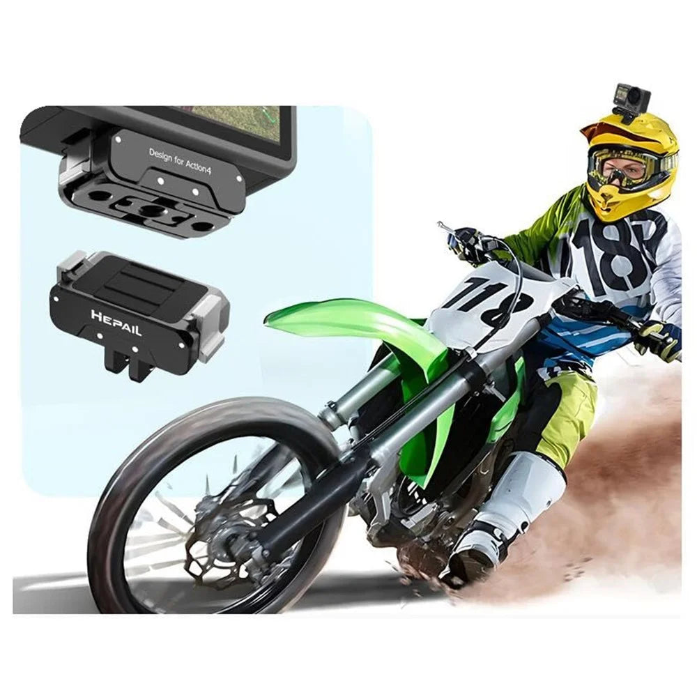 HEPAIL AC-17 For DJI Osmo Action 4 / Action 3 Sports Camera Magnetic Quick Release Base - 6