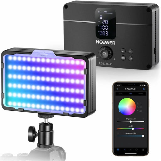 NEEWER RGB 176-A1 17 Scenes LED Video Light Panel with Upgraded Onboard Operation - 1