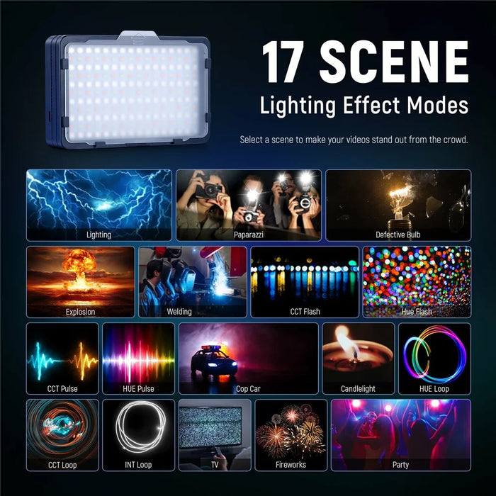 NEEWER RGB 176-A1 17 Scenes LED Video Light Panel with Upgraded Onboard Operation - 5