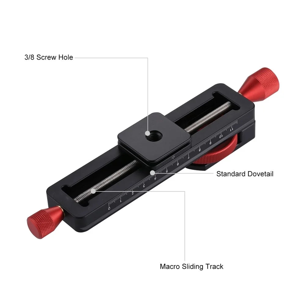 PULUZ PU3520 CNC Aircraft Aluminum Adjustable Speed Fine Tuning Slide Rail for Canon Sony Nikon Camera - 4