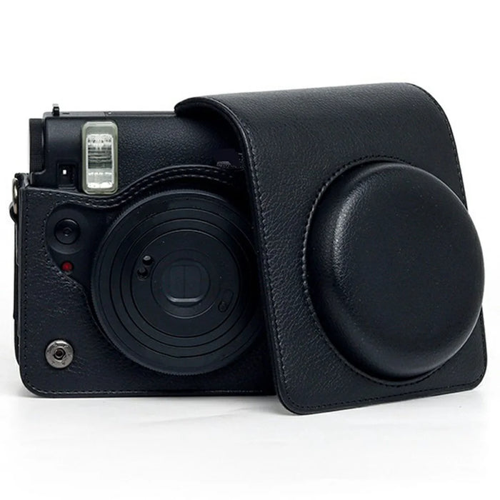 For Fujifilm Instax Mini 99 PU Leather Retro Camera Bag Anti-Drop Protective Cover with Shoulder Strap - Black - 2