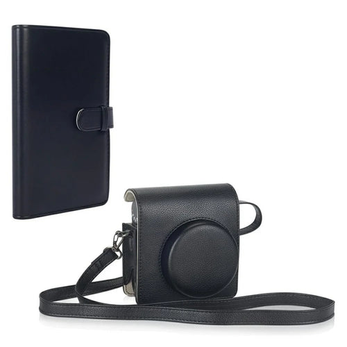 For Fujifilm Instax Mini 99 PU Leather Camera Bag Protective Cover with 3-inch Photo Album - 1