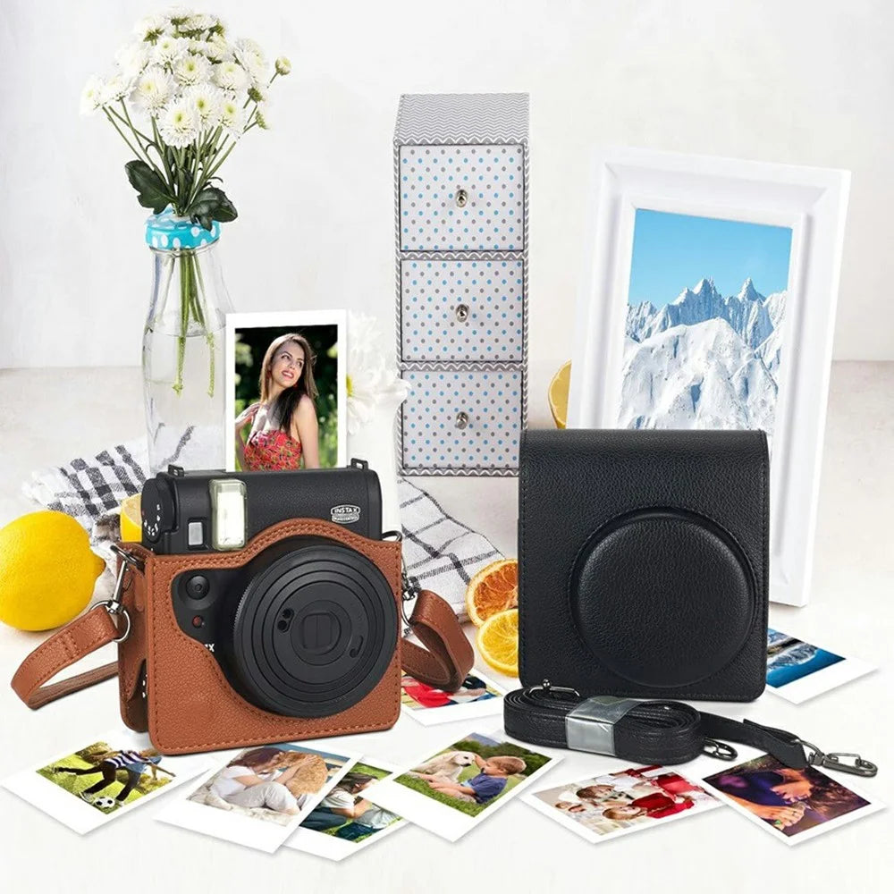 For Fujifilm Instax Mini 99 PU Leather Camera Bag Protective Cover with 3-inch Photo Album - 6