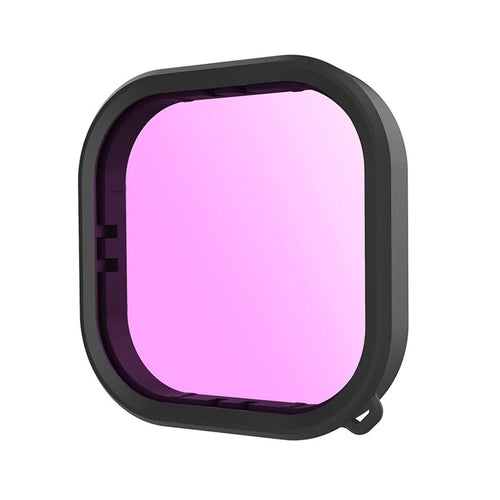 For GoPro Hero 12 / 11 / 10 / 9 Action Camera Waterproof Case Lightweight PC Filter Lens Accessories - Purple - 1