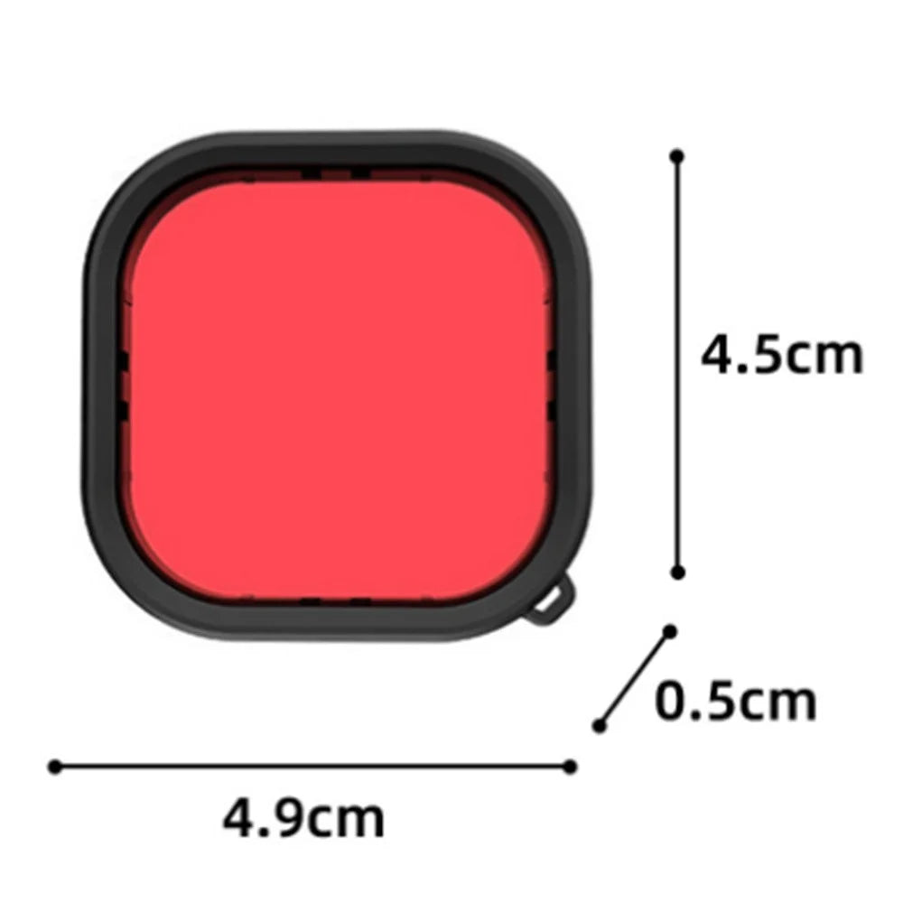 For GoPro Hero 12 / 11 / 10 / 9 Action Camera Waterproof Case Lightweight PC Filter Lens Accessories - Purple - 5