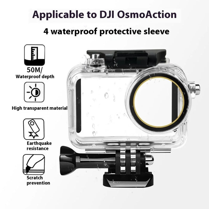For DJI Osmo Action 4 / 3 Action Camera Waterproof Anti-Drop Shell 50m Diving Case - 2