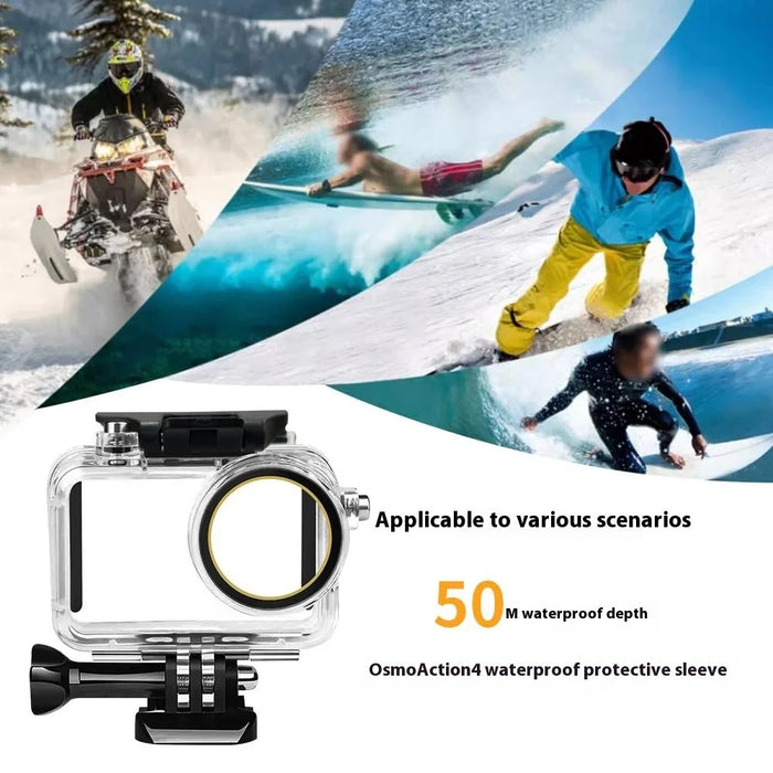 For DJI Osmo Action 4 / 3 Action Camera Waterproof Anti-Drop Shell 50m Diving Case - 4