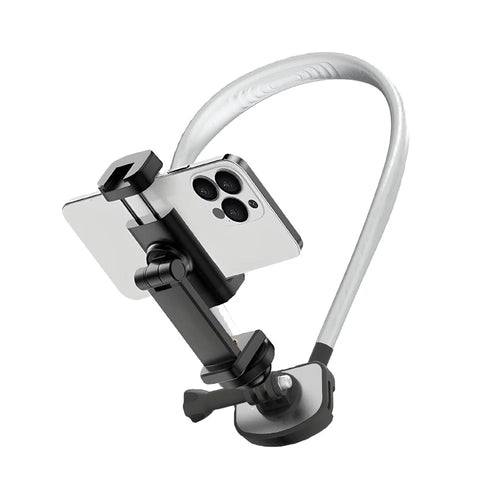GB02 For GoPro Action Camera Magnetic Neck Mount Bracket + Phone Clip - Grey - 1