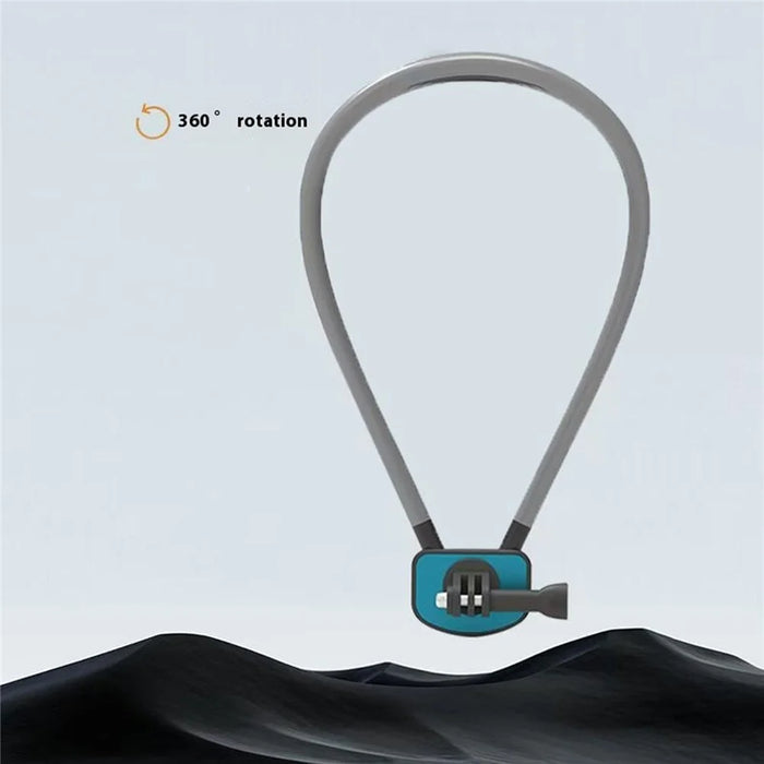 GB01 Magnetic Neck Mount for GoPro Action Camera Silicone Necklace Camera Holder - Black - 3