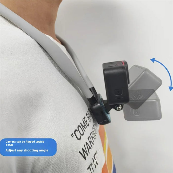 GB01 Magnetic Neck Mount for GoPro Action Camera Silicone Necklace Camera Holder - Black - 5