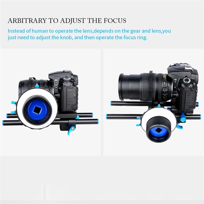 YELANGU F4 Slot Design A/B Stop Follow Focus Rig for Canon Nikon DSLR Video Camera with 52mm-86mm Lenses - 4