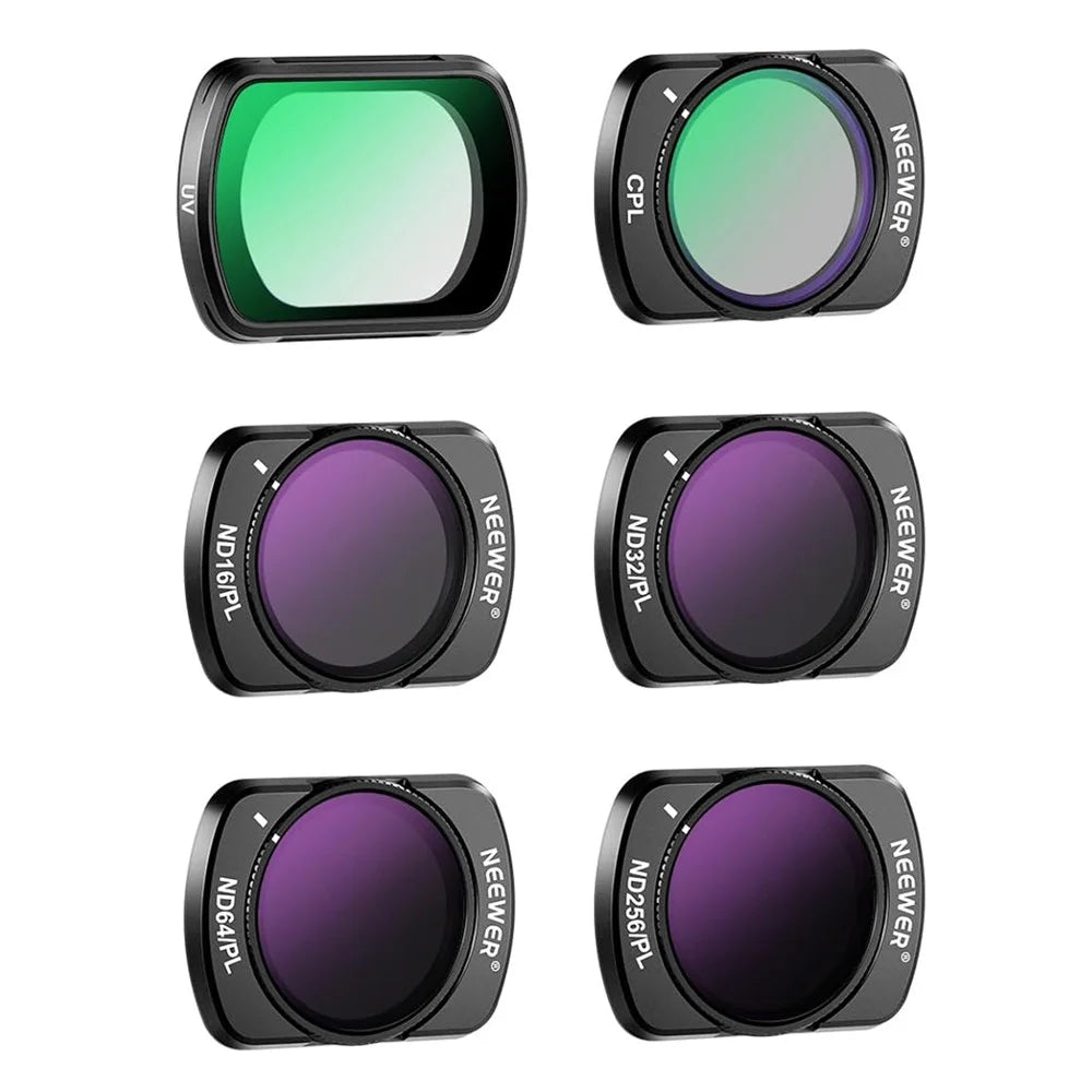 NEEWER For DJI Osmo Pocket 3 ND / PL Filter Set ND16 / PL+ND32//PL+ND64//PL+ND256//PL+UV / CPL Magnetic Filters - 1