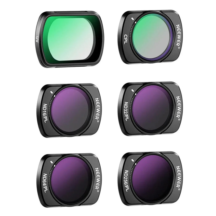 NEEWER For DJI Osmo Pocket 3 ND / PL Filter Set ND16 / PL+ND32//PL+ND64//PL+ND256//PL+UV / CPL Magnetic Filters - 1