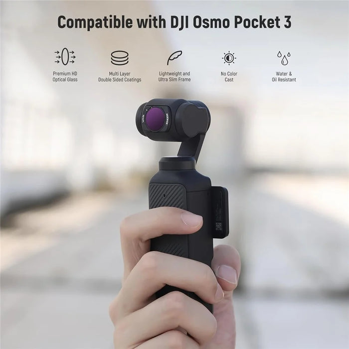 NEEWER For DJI Osmo Pocket 3 ND / PL Filter Set ND16 / PL+ND32//PL+ND64//PL+ND256//PL+UV / CPL Magnetic Filters - 3
