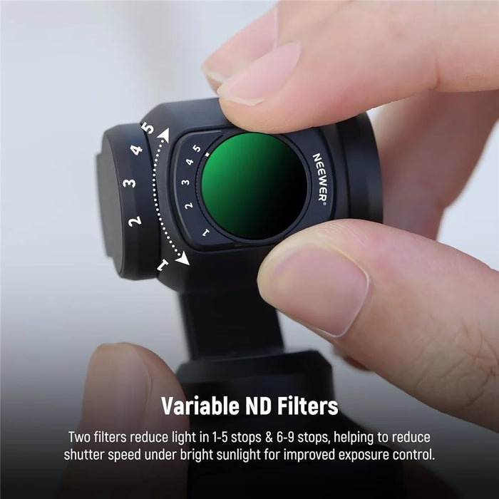 NEEWER For DJI Osmo Pocket 3 Adjustable Filter Kit ND2-32  /  ND64-512  /  UV  /  CPL Magnetic Filters - 5