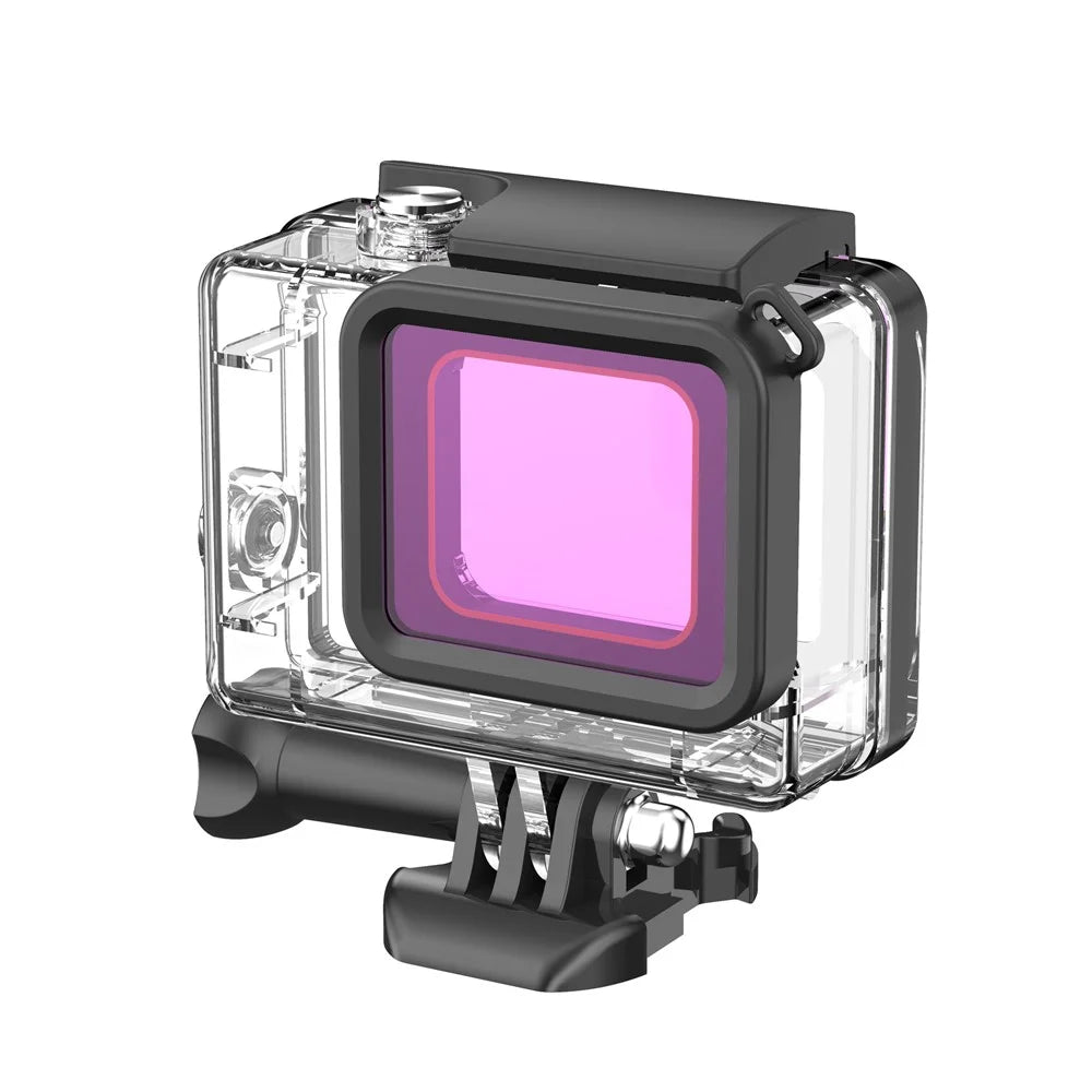 HL-308 For GoPro Hero 7 / 6 / 5 Waterproof Case Filter Diving Housing Filter - Red - 4