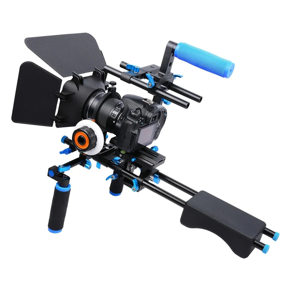 YELANGU F0 Follow Focus Camera with Gear Ring Strap for Canon/Nikon Cameras/Video Cameras/DSLR - Orange - 3