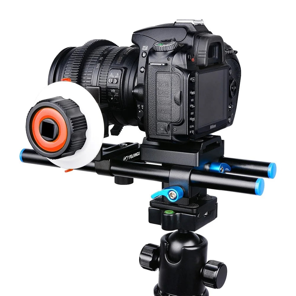 YELANGU F0 Follow Focus Camera with Gear Ring Strap for Canon/Nikon Cameras/Video Cameras/DSLR - Orange - 6