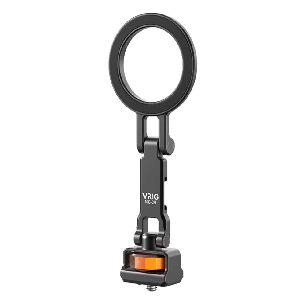 VRIG MG-29 Compatible Wth MagSafe Metal Folding Magnetic Stand Smartphone Holder for Camera, Large Size - 1