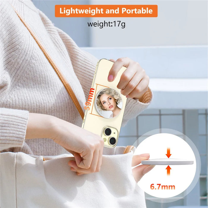 VRIG MG-20 Magsafe-Compatible Magnetic Makeup Mirror for Phone Rear Camera Self Portrait Mirror - 7