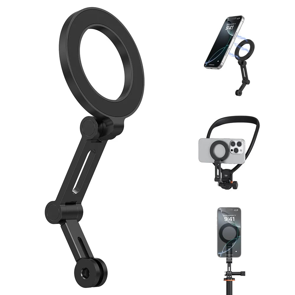 VRIG MG-27 Magnetic Phone Mount Stand for GoPro Adapter First Person Perspective Shooting Foldable Bracket - 2