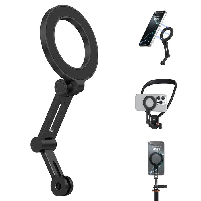 VRIG MG-27 Magnetic Phone Mount Stand for GoPro Adapter First Person Perspective Shooting Foldable Bracket - 2