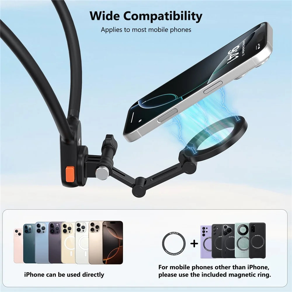 VRIG MG-27 Magnetic Phone Mount Stand for GoPro Adapter First Person Perspective Shooting Foldable Bracket - 5