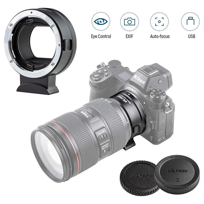 VILTROX For Canon EF to Nikon Z Mount Camera Lens Mount Adapter Ring Auto Focus Firmware Upgradable - 6