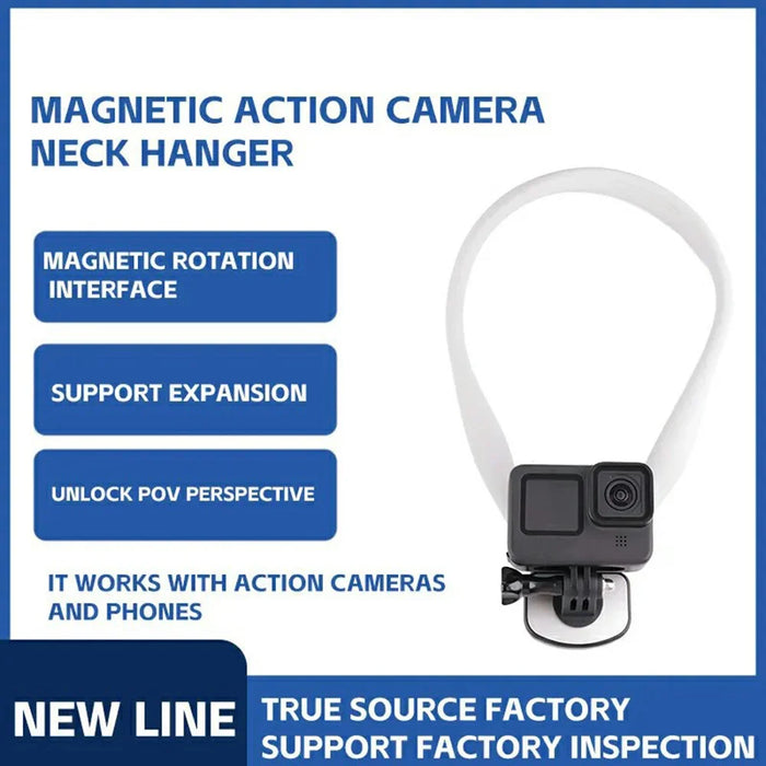 C071 Neck Strap Mount Silicone Metal Support Bracket for GoPro Insta360 DJI Action Cameras - 3