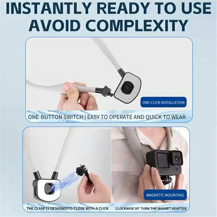 C071 Neck Strap Mount Silicone Metal Support Bracket for GoPro Insta360 DJI Action Cameras - 4