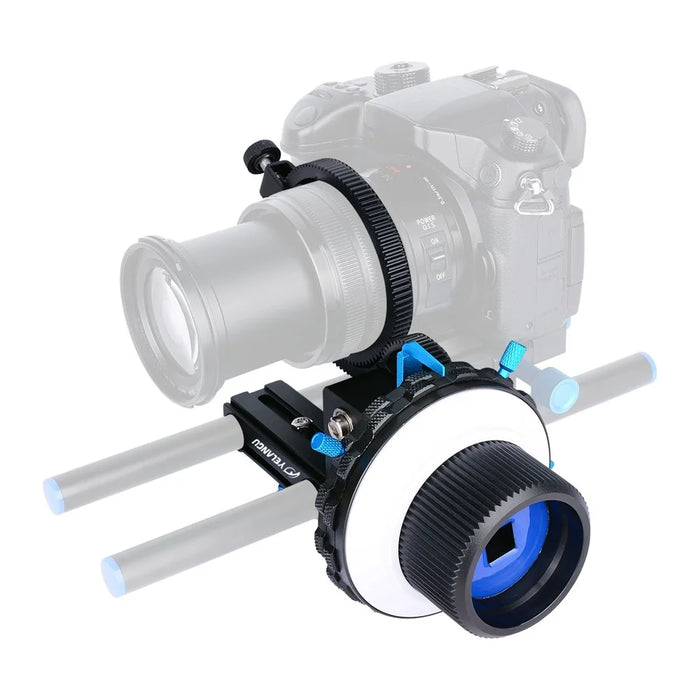 YELANGU F3 A/B Stop Follow Focus Rig Adjustable Gear Ring for Canon Nikon DSLR Video Camera with 52mm-86mm Lenses - 1