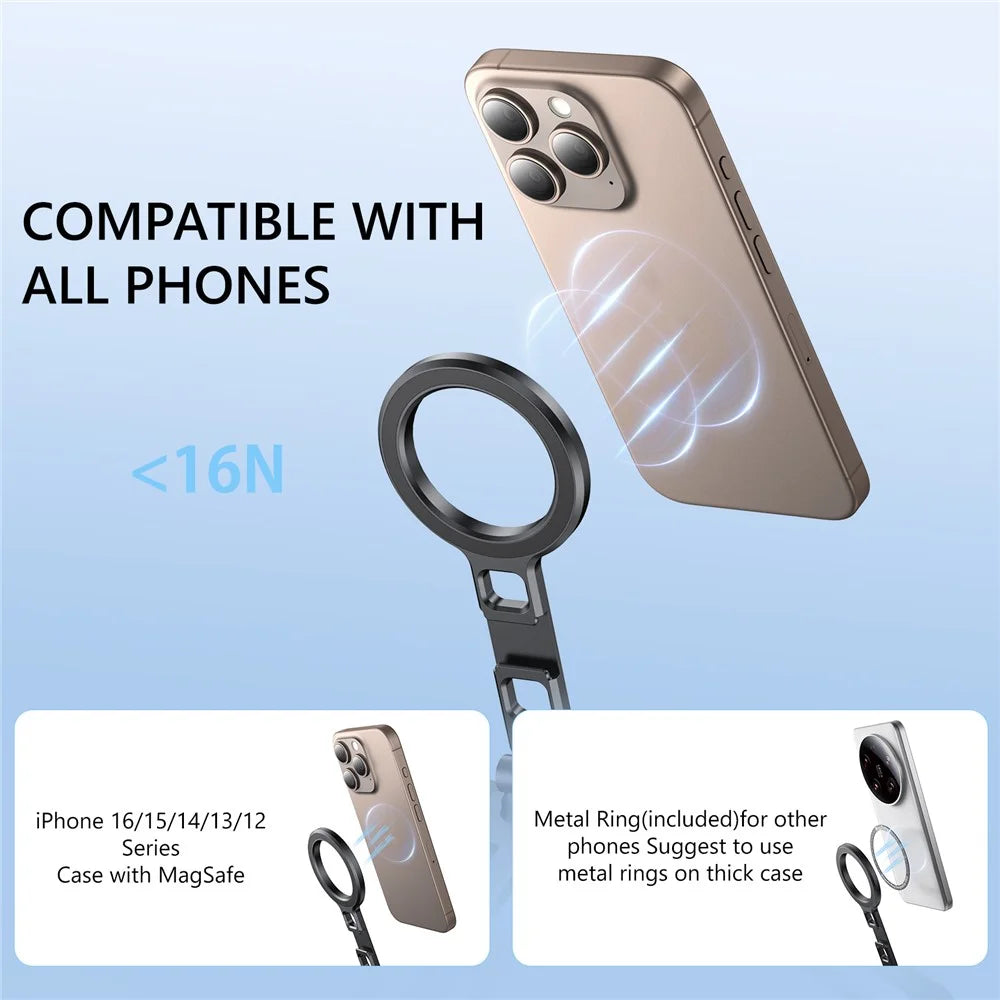 VRIG MG-21 Dual-Sided Magnetic Foldable Phone Stand Aluminum Alloy Portable Desktop Bracket - 3