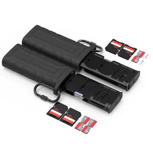High-Speed Card Reader Portable Storage Box for SD / TF Cards Action Camera Phone Tablet Data Transfer - 1