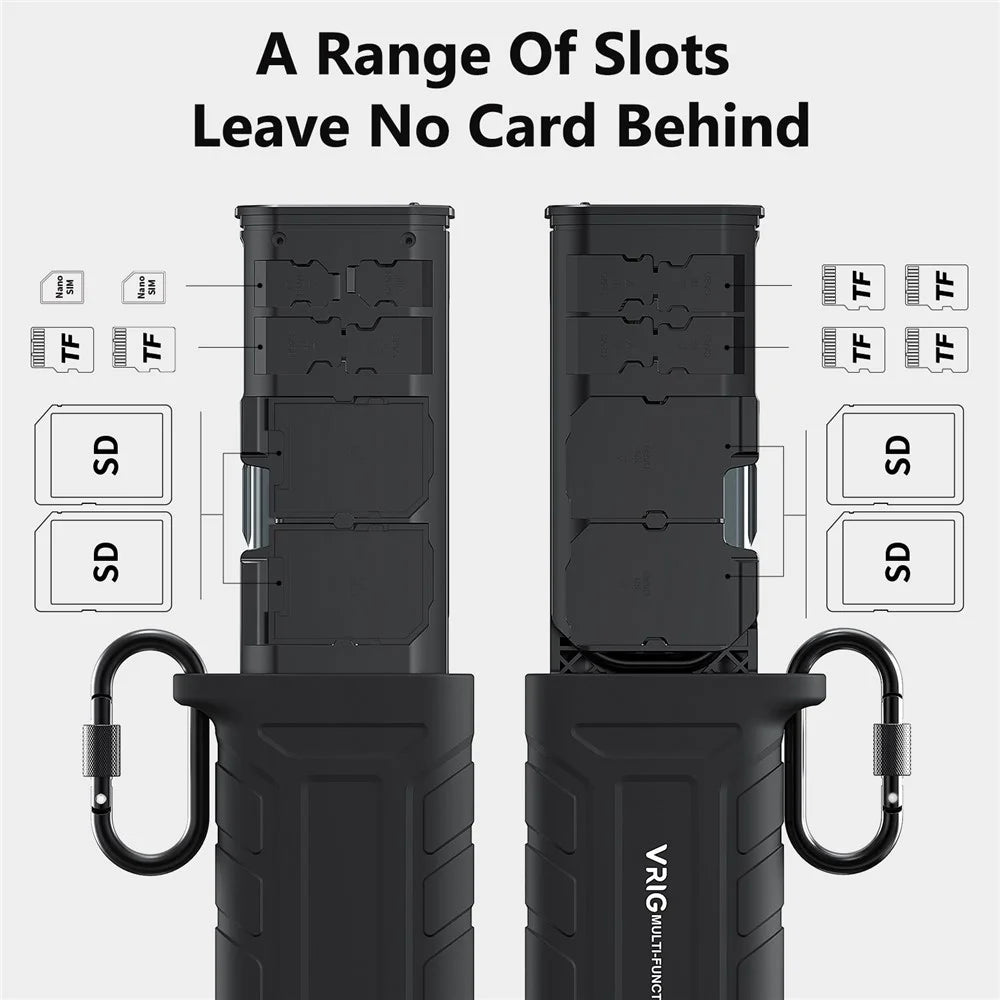 High-Speed Card Reader Portable Storage Box for SD / TF Cards Action Camera Phone Tablet Data Transfer - 4