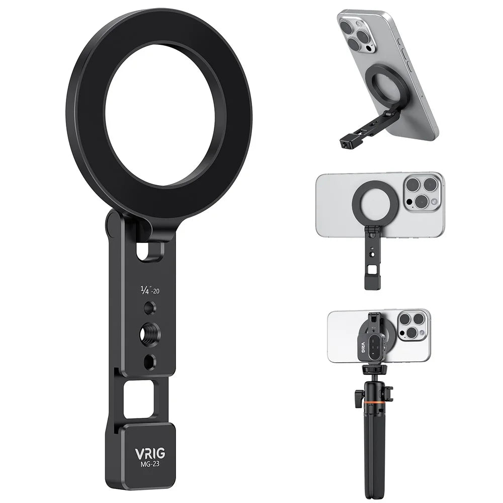 VRIG MG-26 Compatible with MagSafe Magnetic Portable Stand Foldable Aluminum Alloy Mount - 1