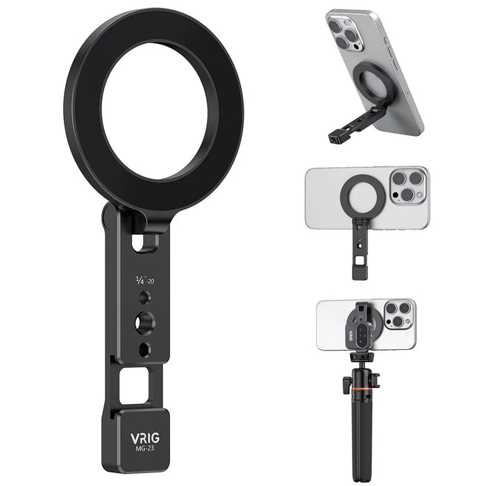 VRIG MG-26 Compatible with MagSafe Magnetic Portable Stand Foldable Aluminum Alloy Mount - 1