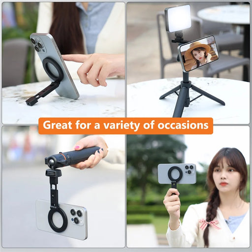 VRIG MG-26 Compatible with MagSafe Magnetic Portable Stand Foldable Aluminum Alloy Mount - 2