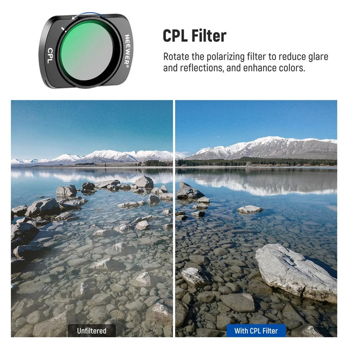 NEEWER FL-P5 4-Pack Magnetic ND Filter Kit for DJI Osmo Pocket 3 Variable Neutral Density Filters - 7
