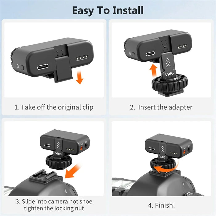 VRIG MC-02 For DJI Mic 2 Cold Shoe Mount Bracket 1 / 4 Thread Expansion Adapter Use On Tripod / Camera - 4