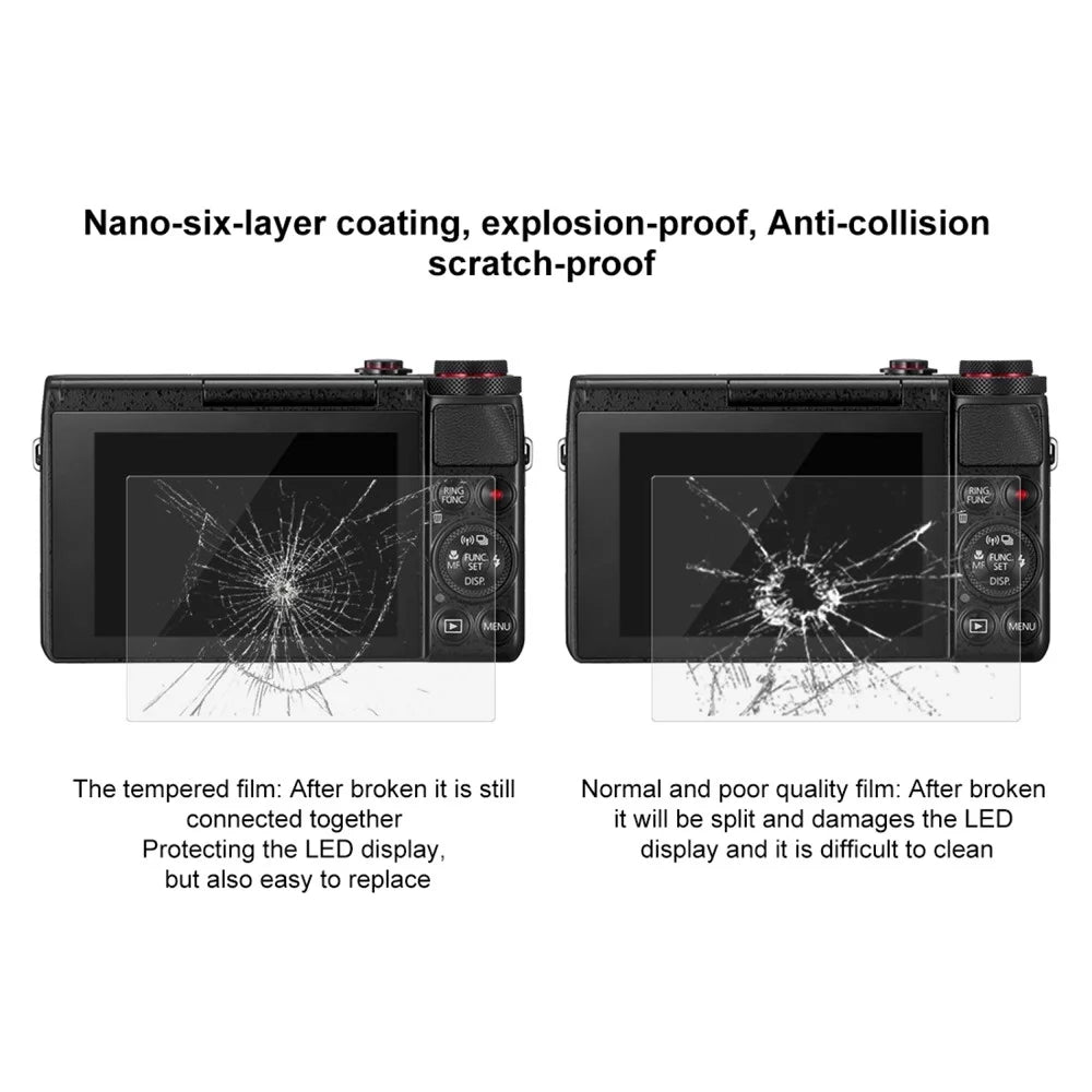 PULUZ PU5516 Camera Film for Canon PowerShot G7 X Mark II / G9 X Mark II / G1 X Mark III / EOS M6 / M6 Mark II / M100 / M50 / RP Tempered Glass Screen Protector - 4