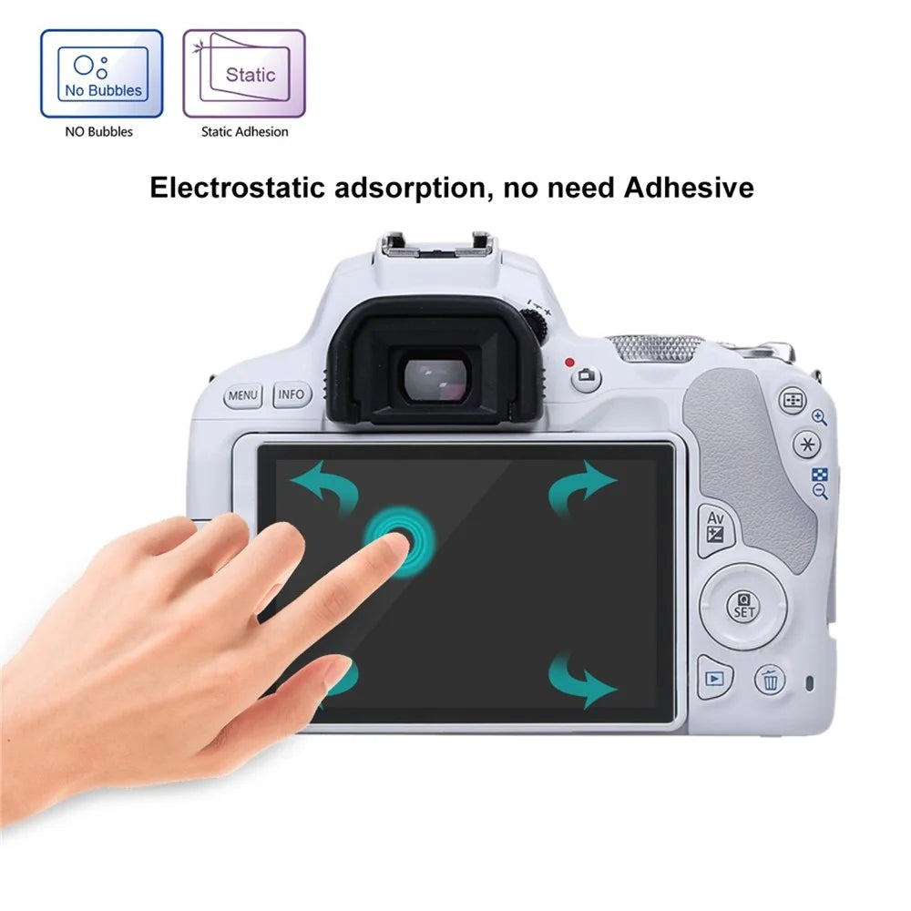 PULUZ PU5526 For Canon EOS 200D Camera 2.5D Curved Edge 9H Hardness Tempered Glass Screen Protector - 5