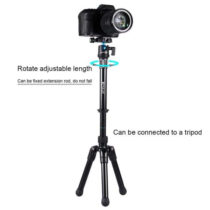 PULUZ PU3008 3 / 8 Inch Screw Hole Camera Stand Extension Pole 18.7-31cm Telescopic Rod for Tripod Monopod - 2