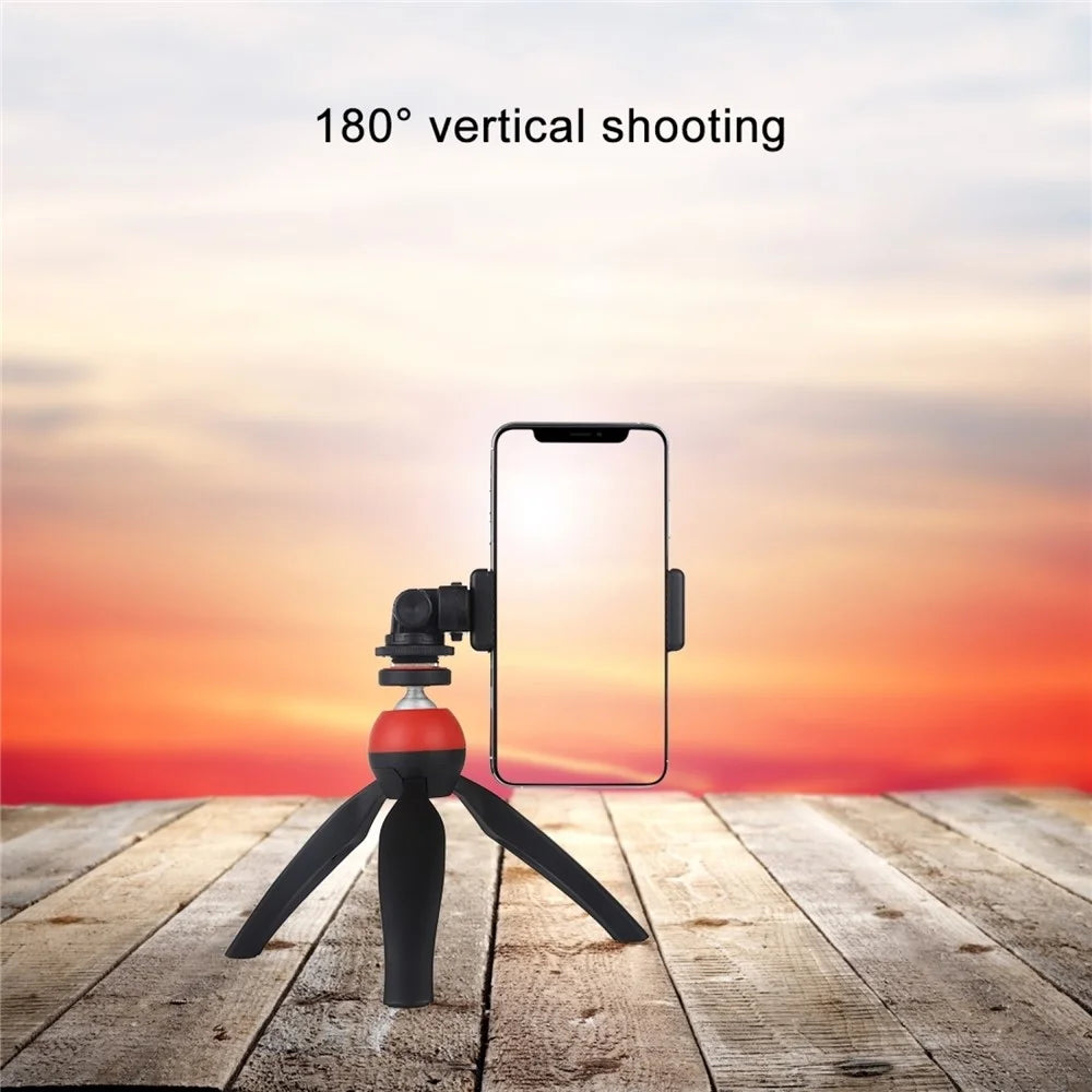 PULUZ PU417 1 / 4 Screw Hole Tripod Cold Shoe Mount Gimbal with Phone Clamp - 7