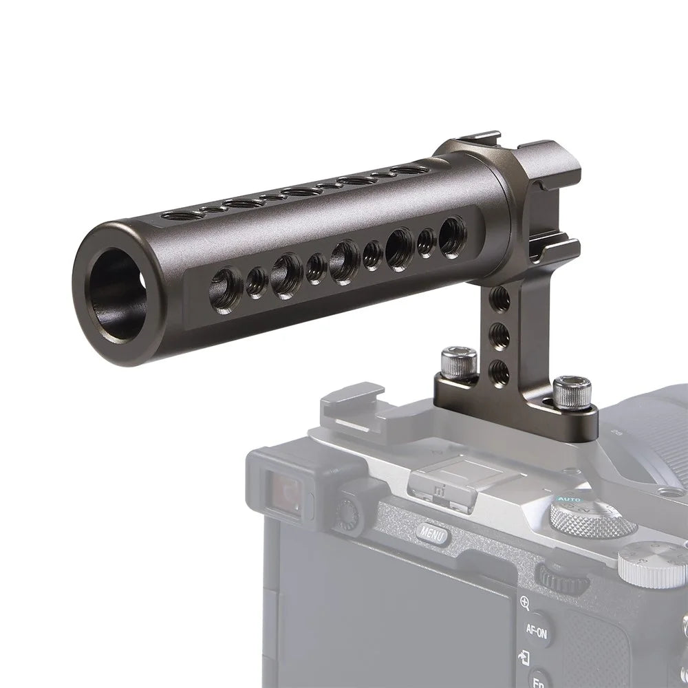 PULUZ PU3072GT Aluminum Alloy Top Handle with 3 Cold Shoe Mounts for Mirrorless DSLR Camera - 1