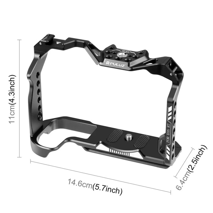 PULUZ PU3106B For Canon EOS R7 Camera Aluminum Alloy Rabbit Cage with 1 / 4 3 / 8 Inch Screw Hole - 7