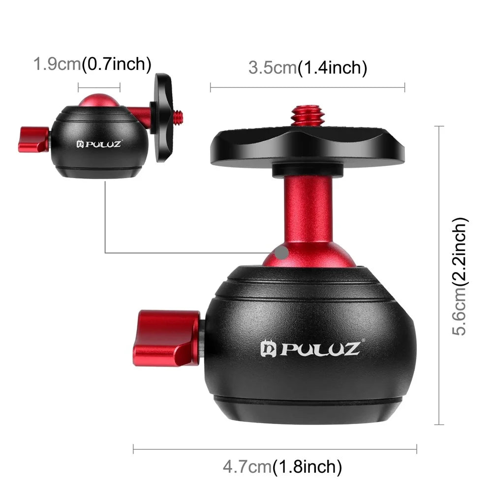 PULUZ PU3104R Ball Head Adapter for Tripods 360° Panorama Metal Ball Joint with Quick-Release System - 7